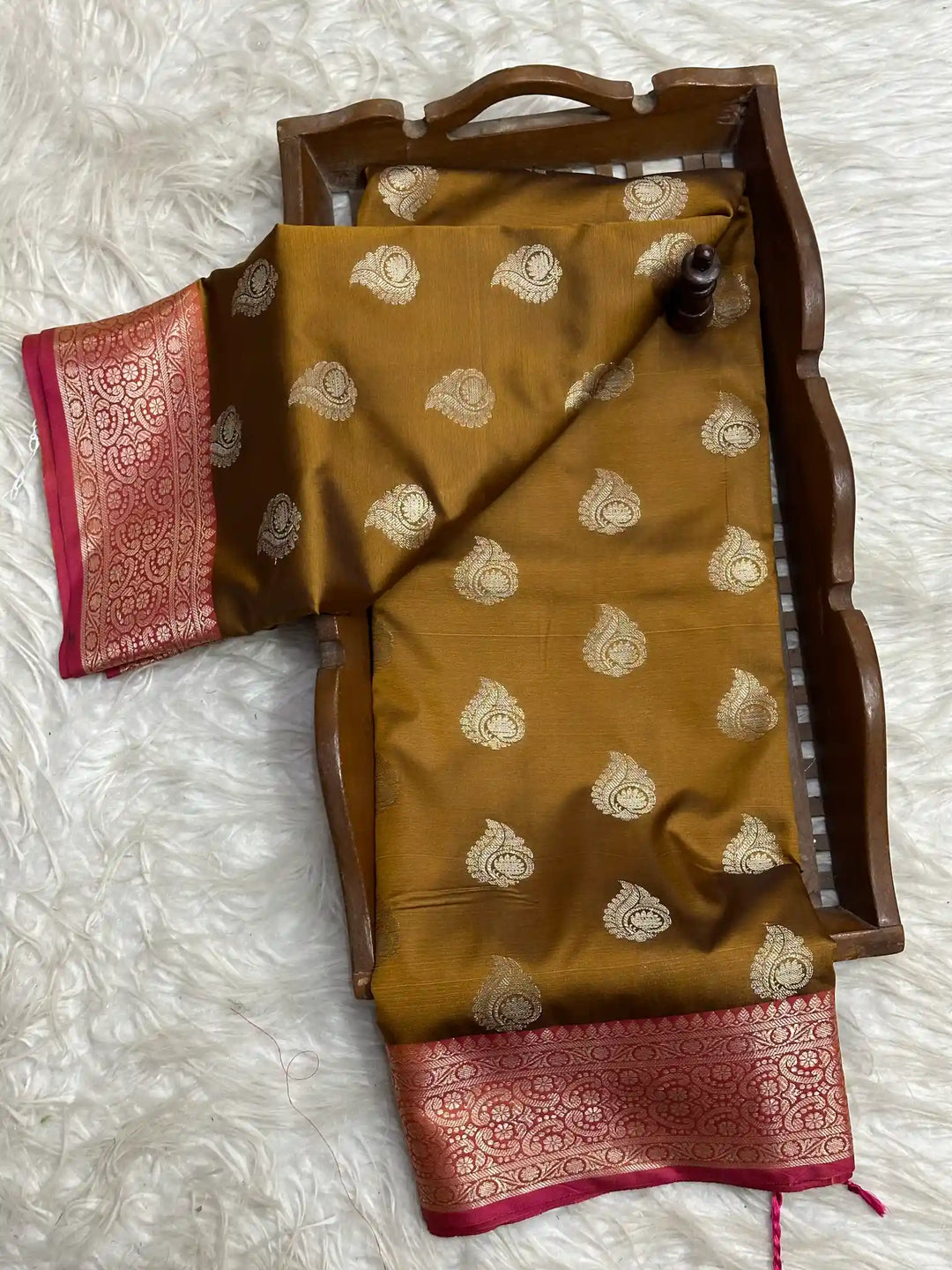 Traditional Embossed Weave Softsilk Banarasi Saree