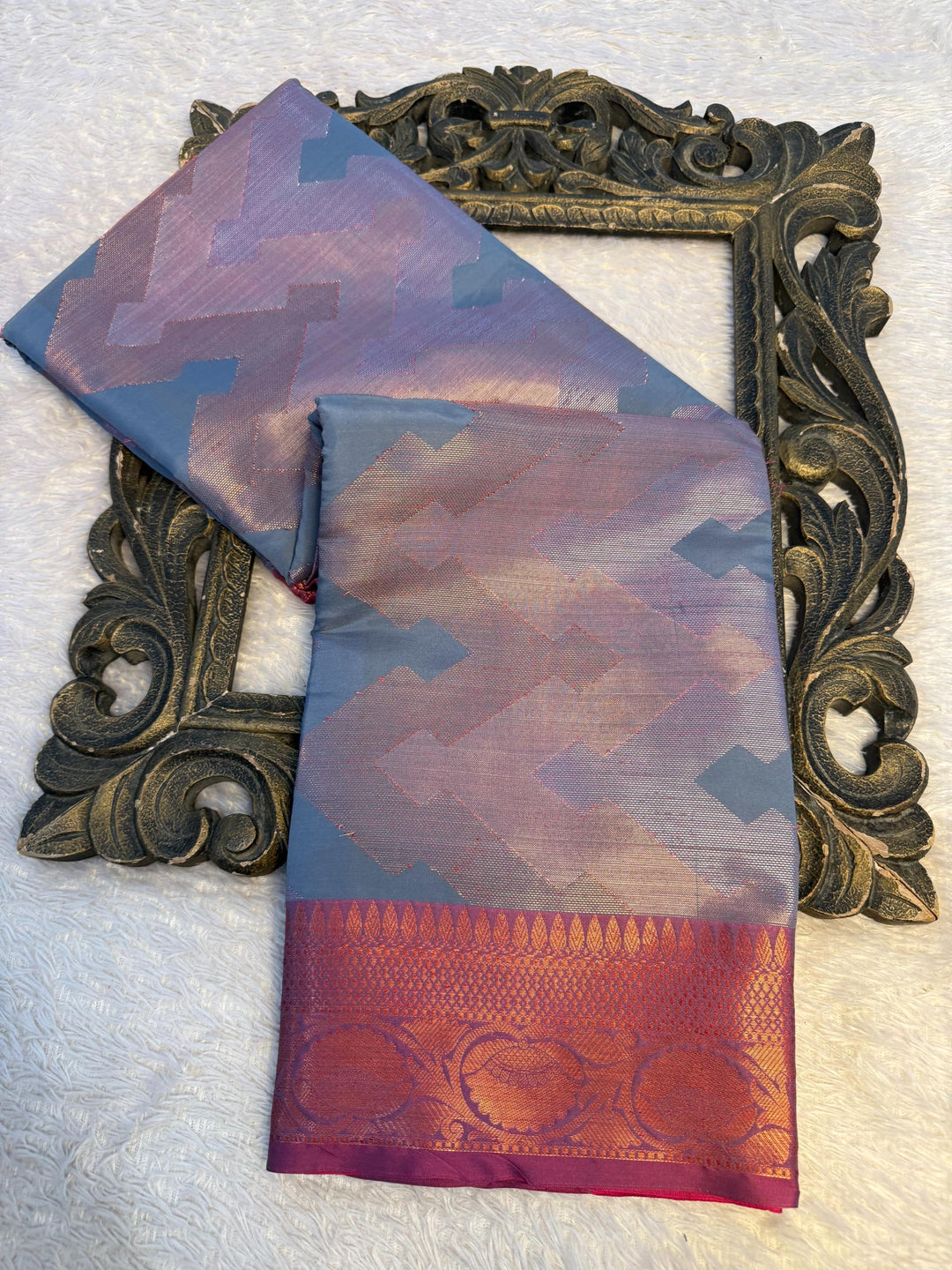Eccentric zari weave Softsilk Banarasi Saree