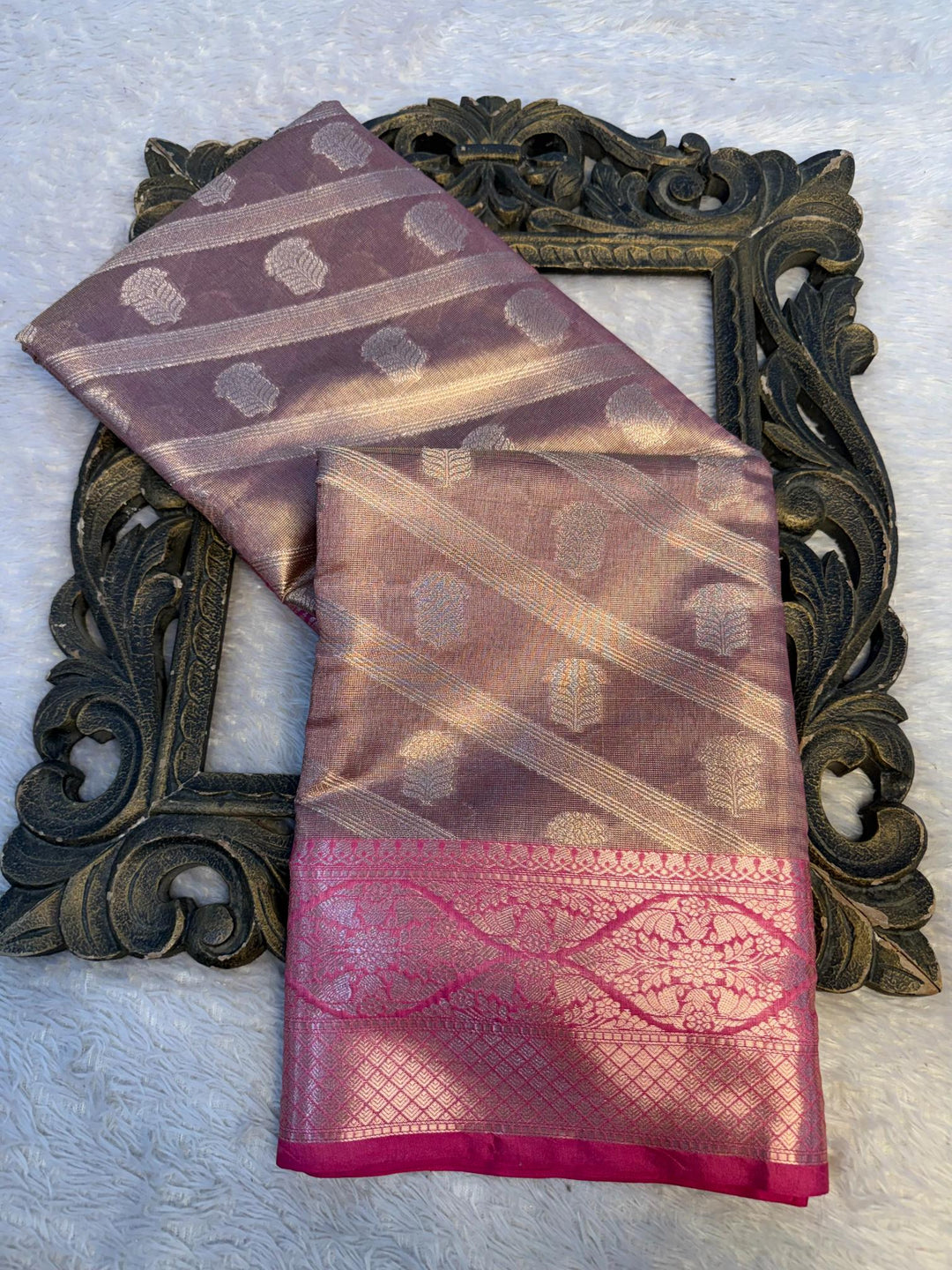 Eccentric zari weave Softsilk Banarasi Saree