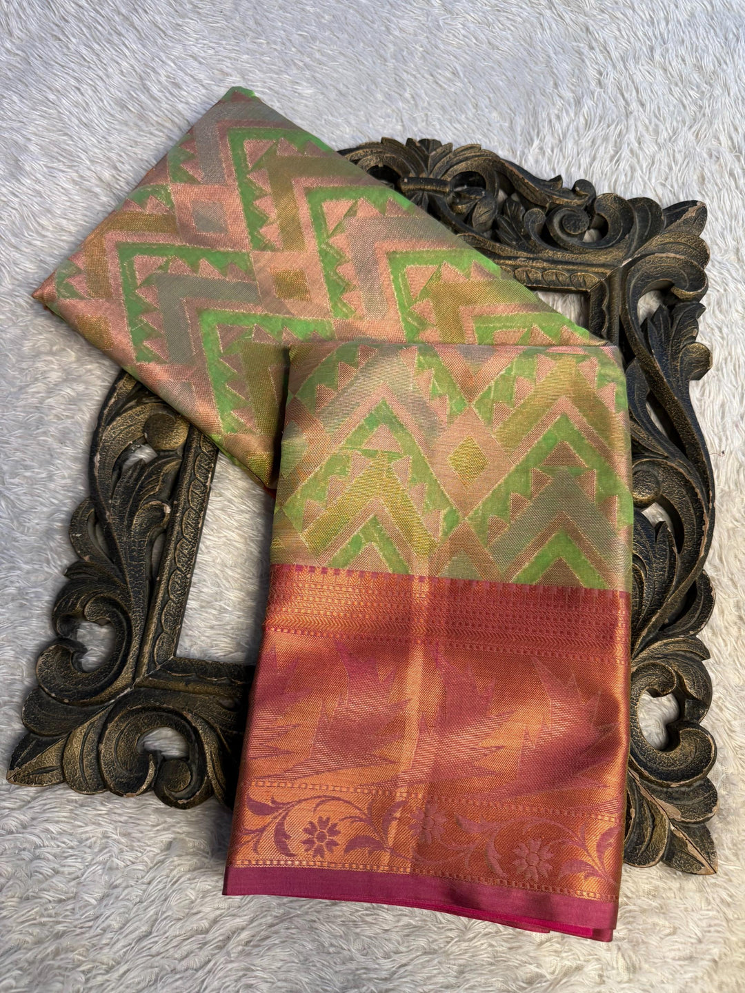 Eccentric zari weave Softsilk Banarasi Saree