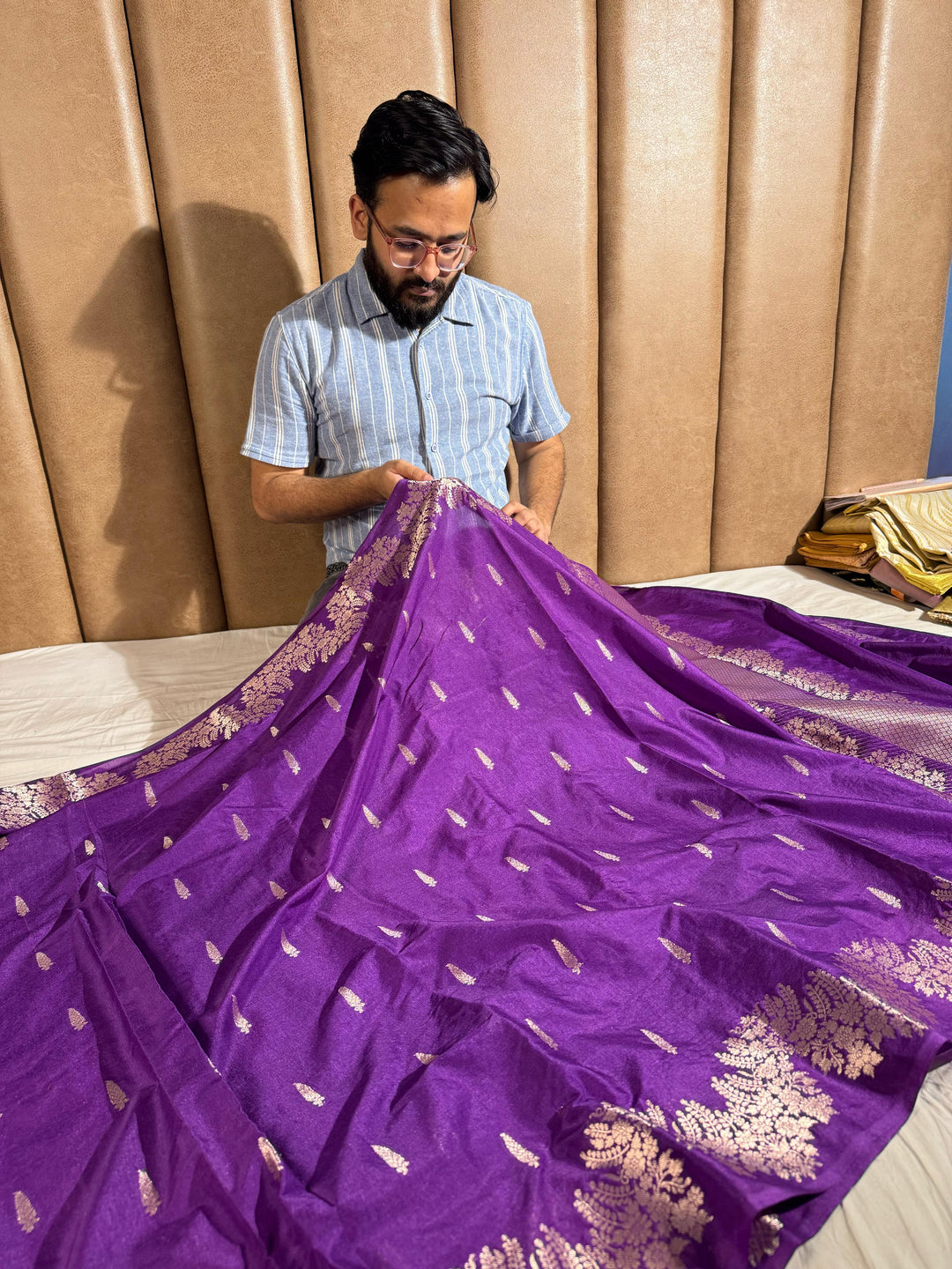 Premium Purple Shade Warm Silk Saree