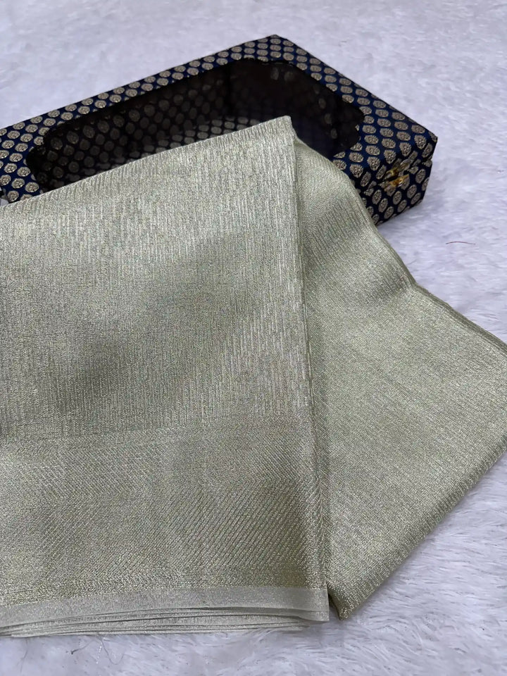 Water zari brocade weave kanjivaram tissue saree