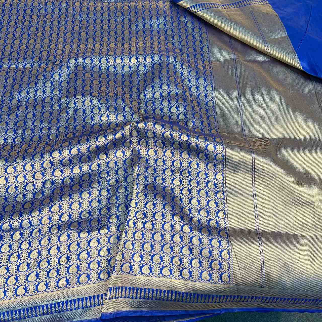 Royal Blue Shade Pure Katan Silk Saree