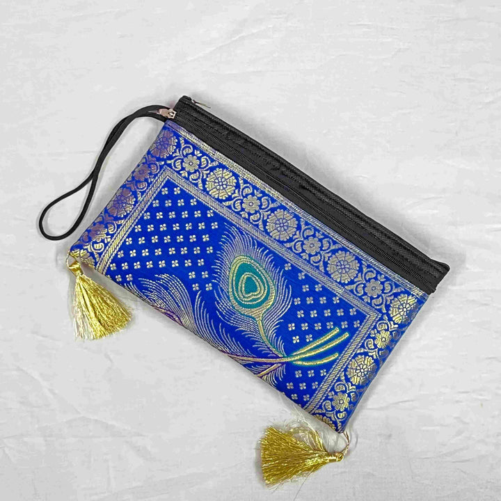 Royal Blue Exclusive Handmade Banarasi Women Wallets