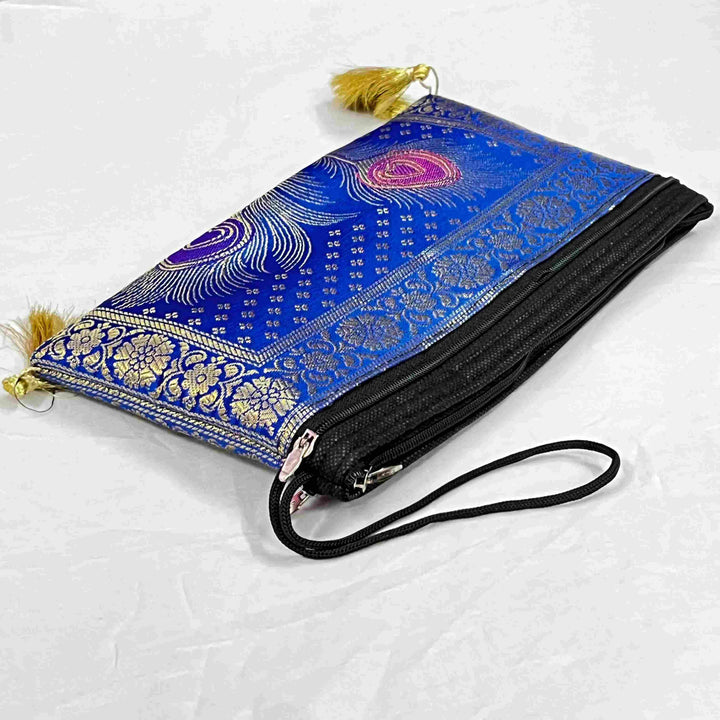 Royal Blue Exclusive Handmade Banarasi Women Wallets