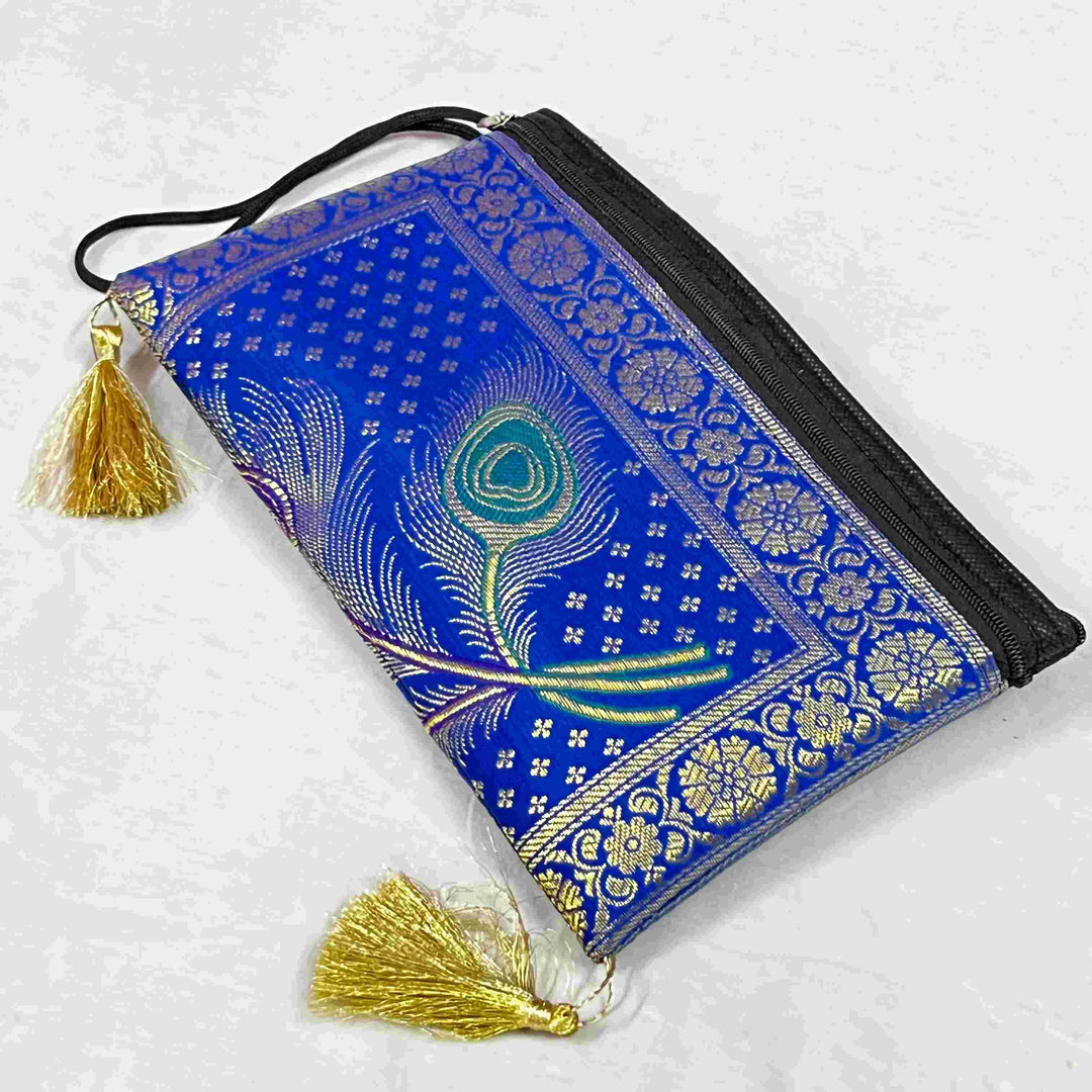 Royal Blue Exclusive Handmade Banarasi Women Wallets