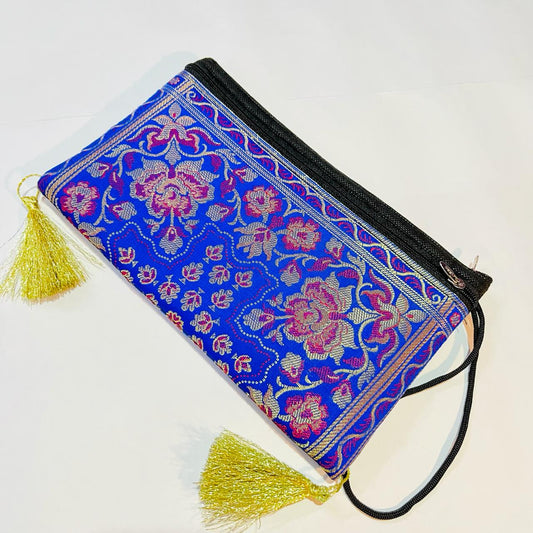 Royal Blue Exclusive Handmade Banarasi Women Wallets