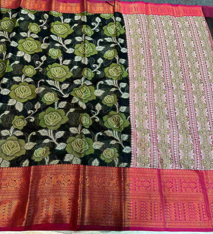 Soft Chanderi floral Silk saree