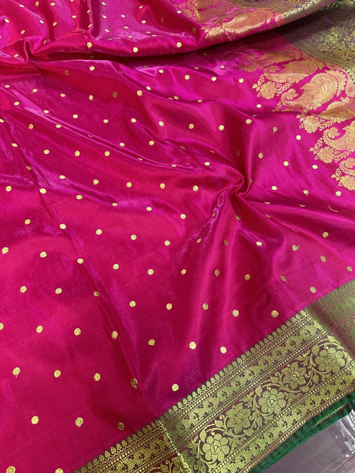 Rani Colour Banarasi Satin Silk