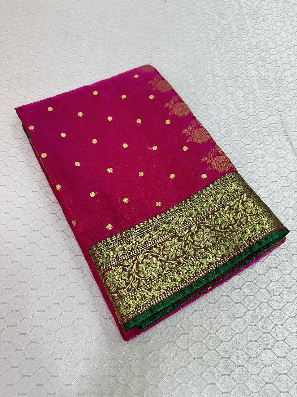 Rani Colour Banarasi Satin Silk