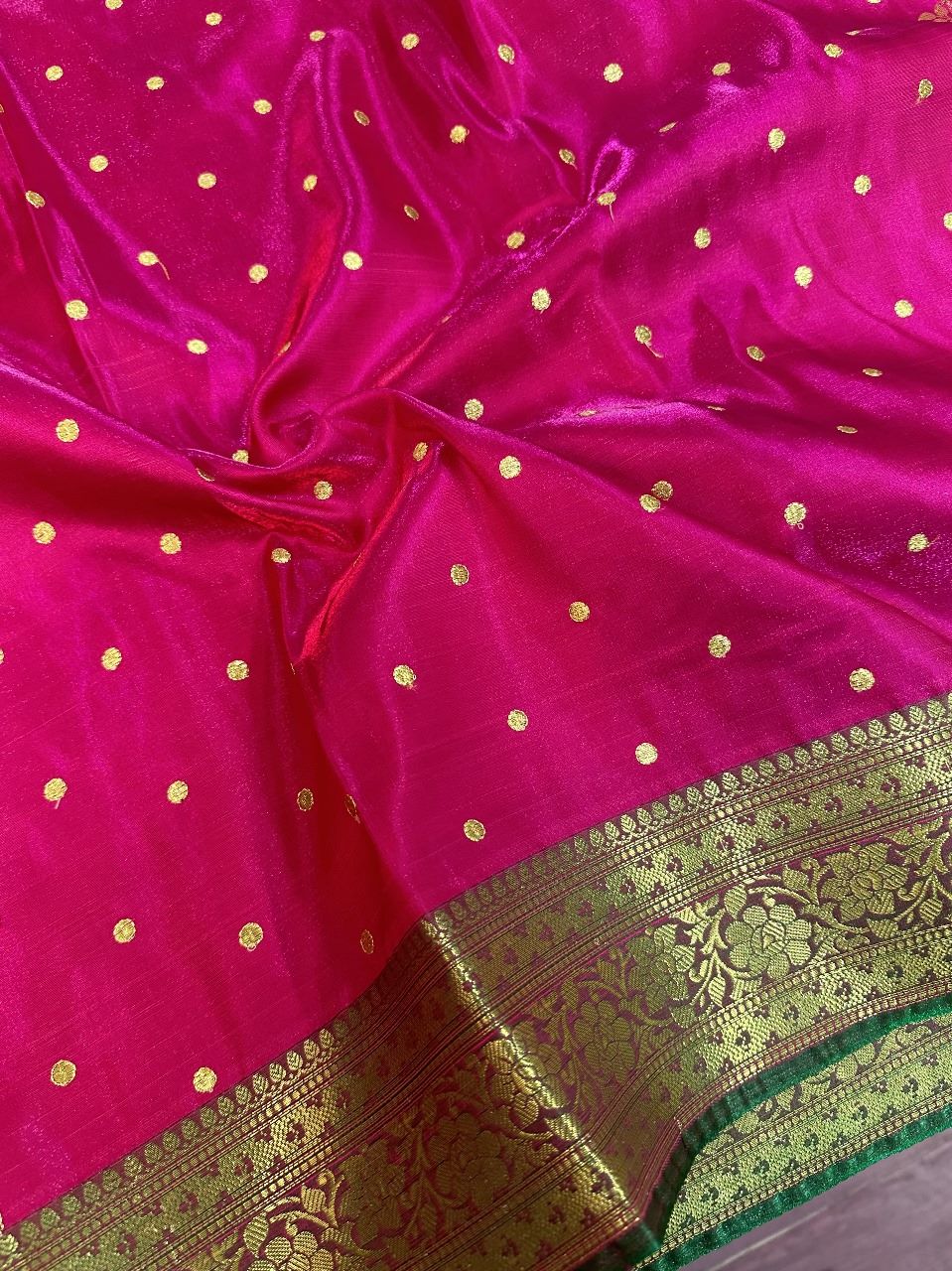 Rani Colour Banarasi Satin Silk