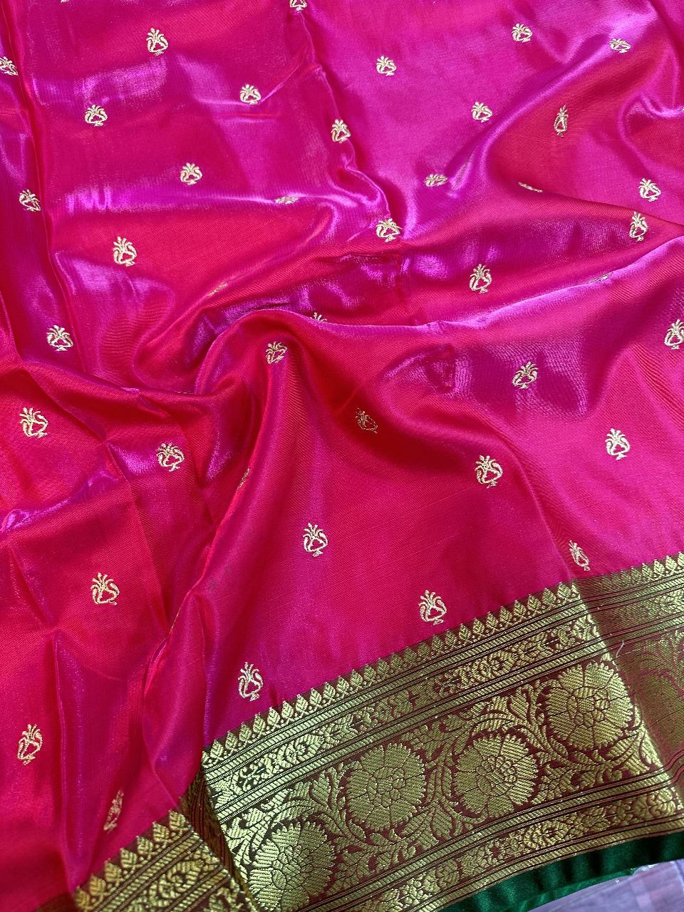 Pink Colour Banarasi Satin Silk