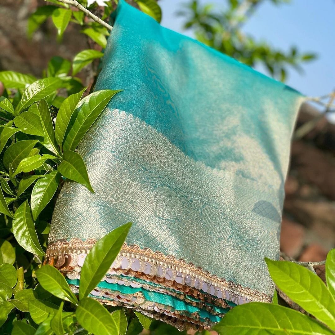 Shop Janhvi Kapoor Inspired Tissue Silk Saree