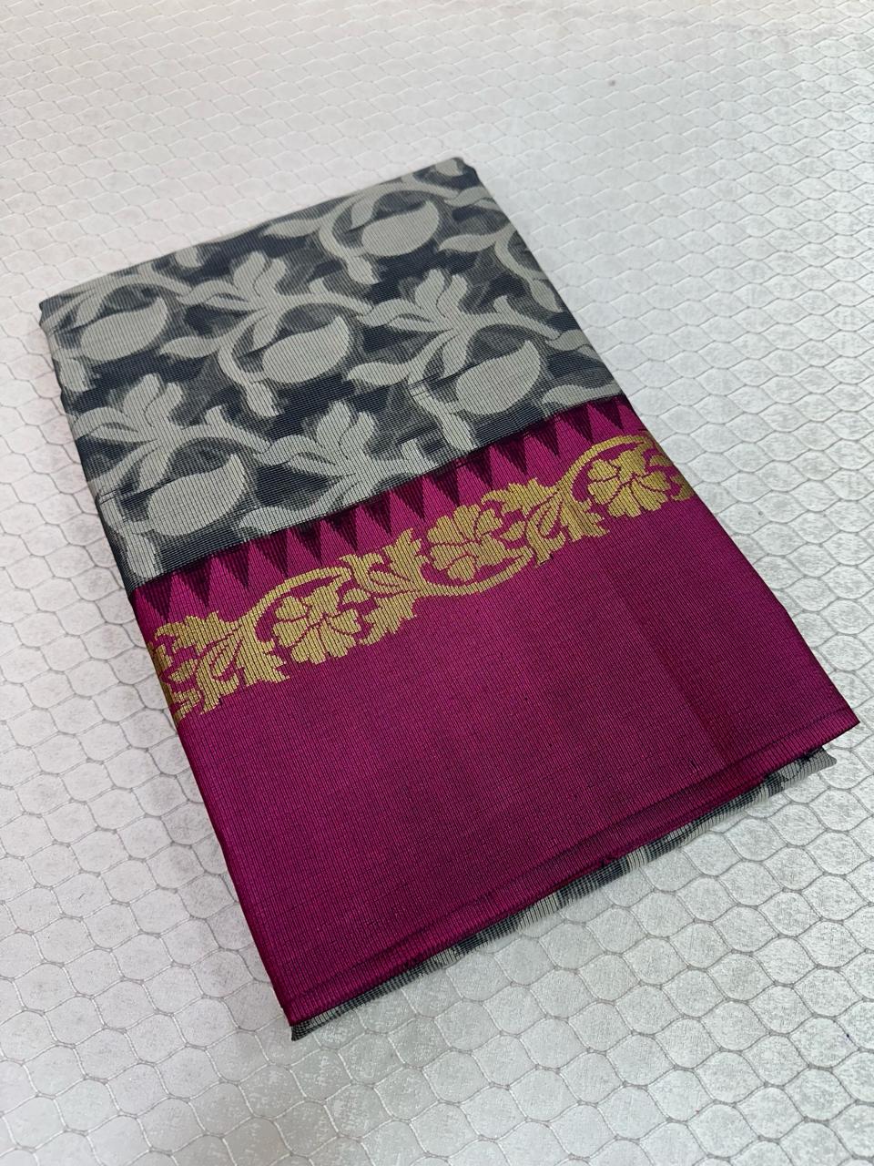 Beautiful Colour Kora Muslin Saree