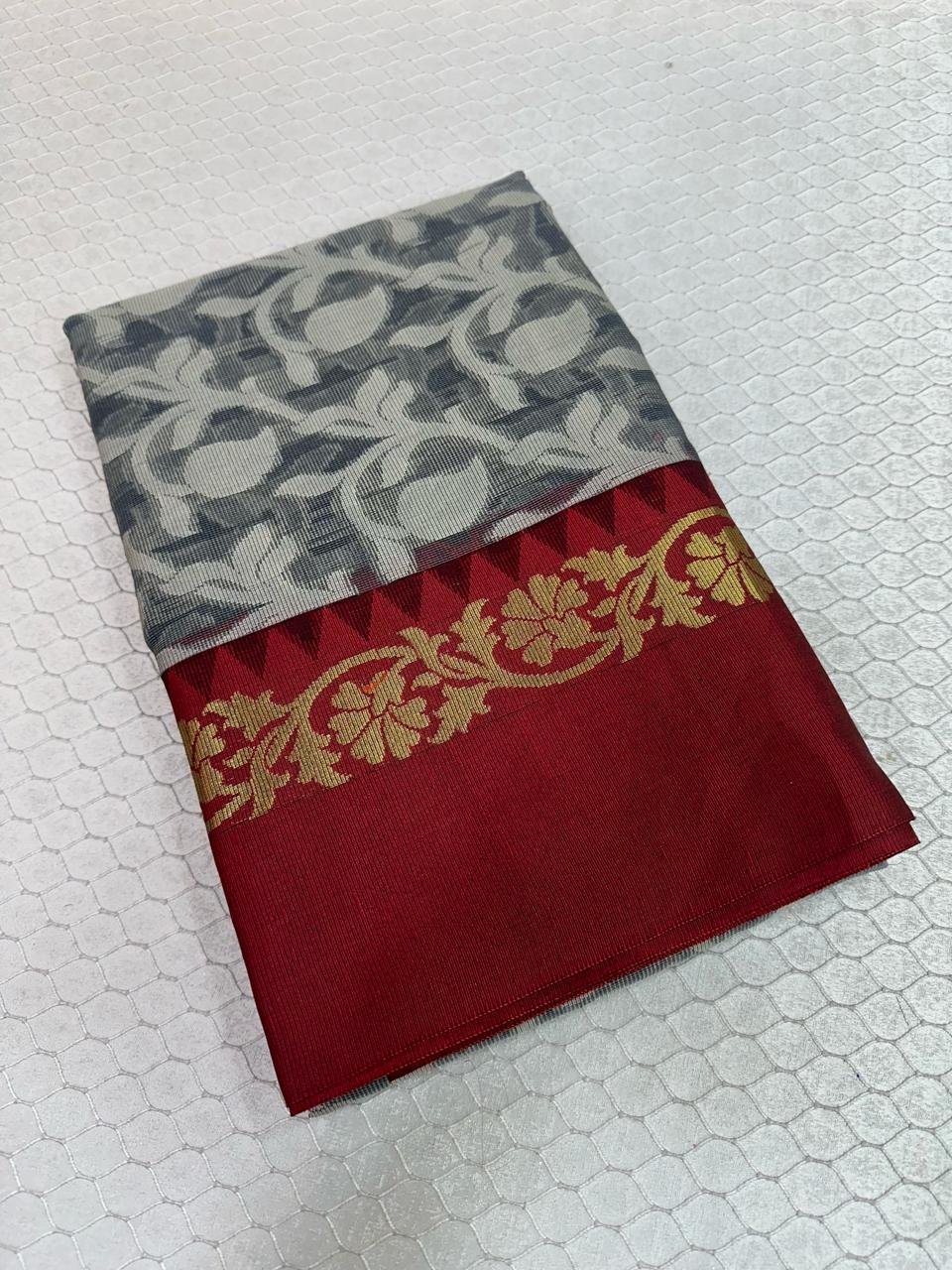 Beautiful Colour Kora Muslin Saree