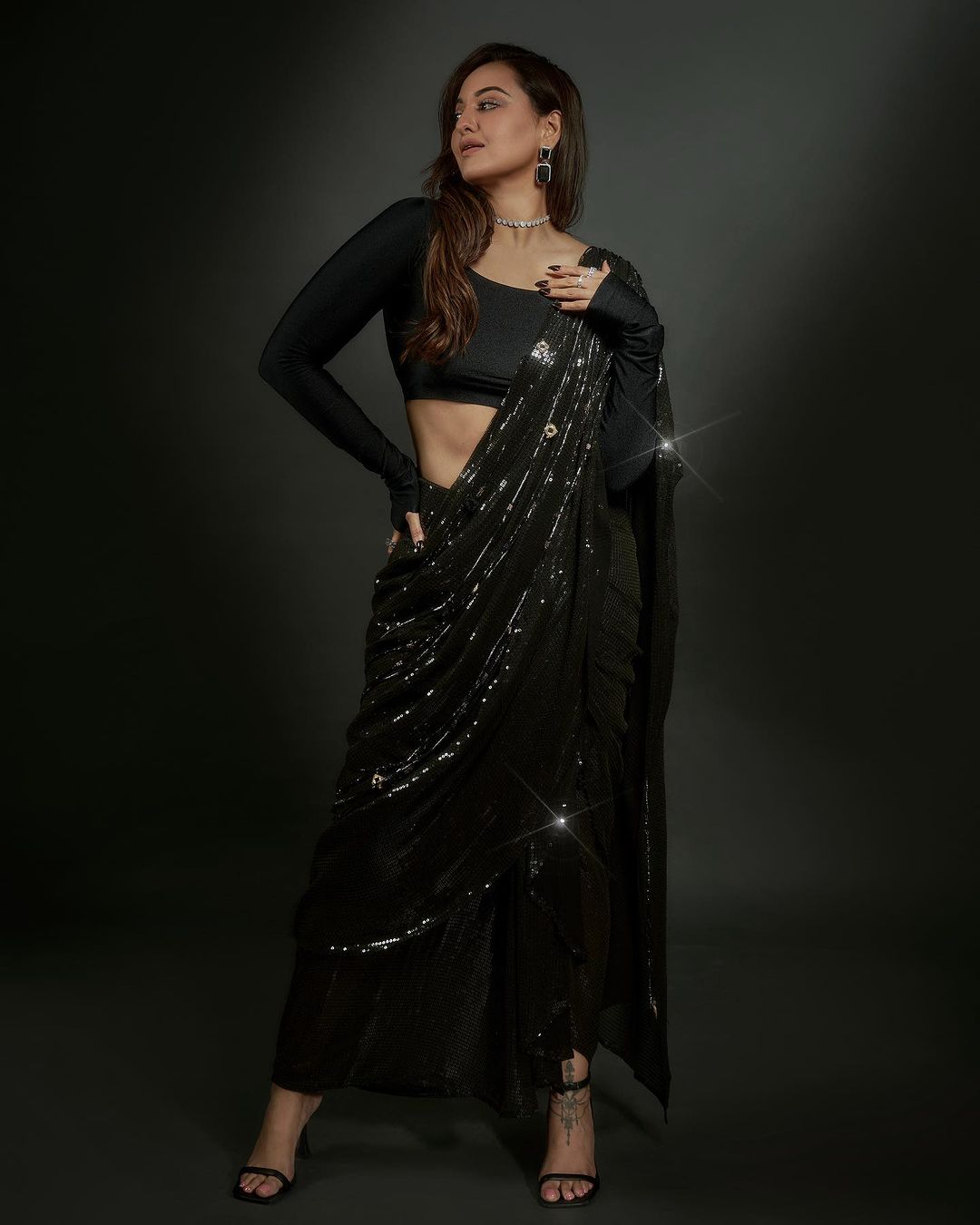 Sonakshi Sinha in black saree