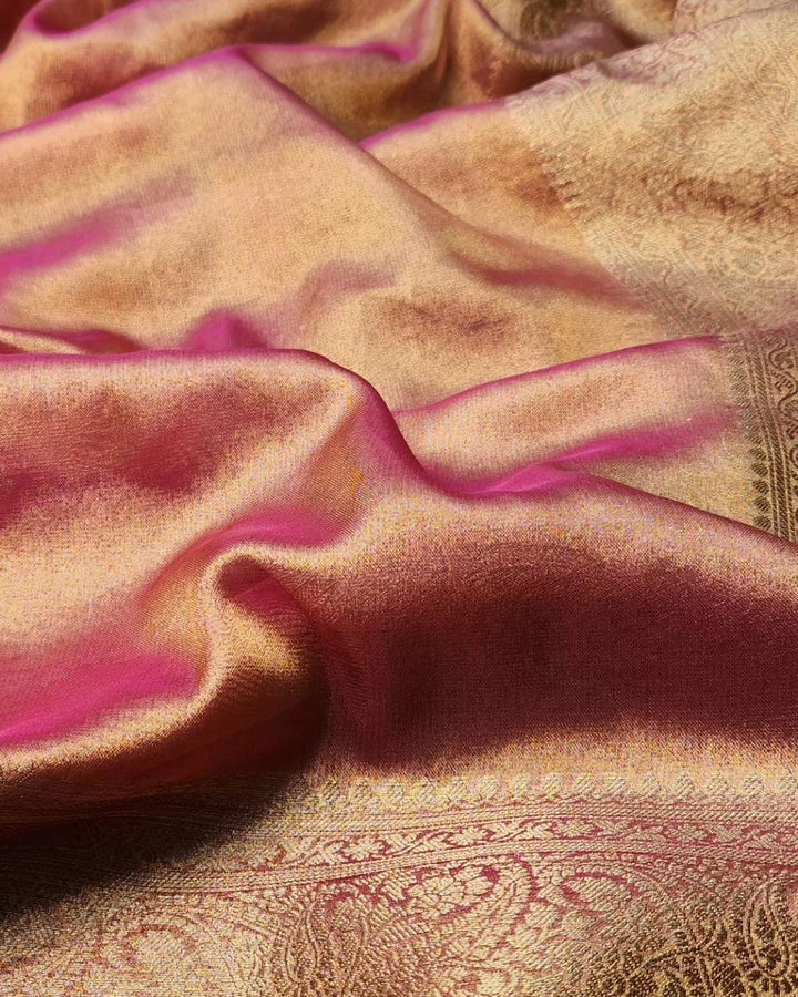 Radhika Merchant Mam Inspired Tissue Silk Saree