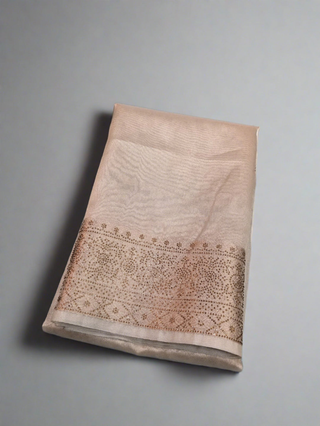 Premium siroski stone work on Manish Malhotra inspired tissue silk saree