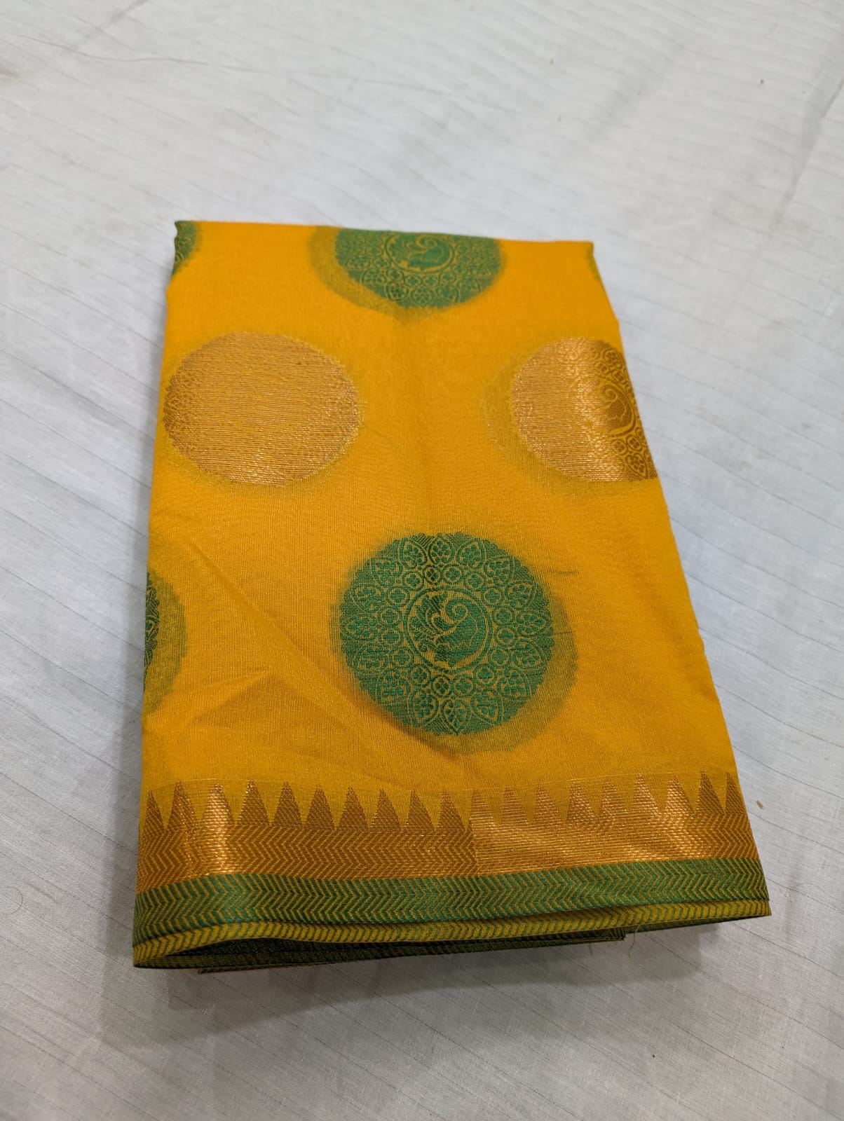 Yellow Cotton Saree