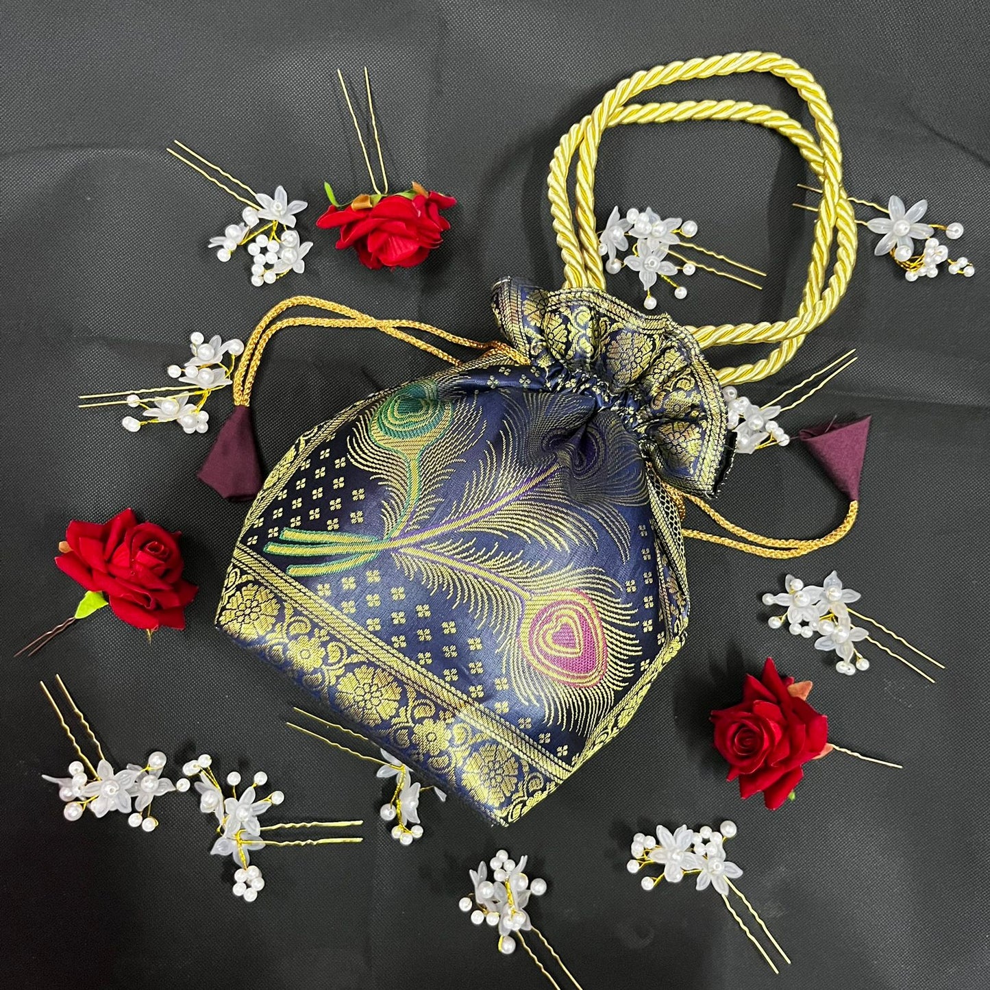 Womens bag and pouch potli