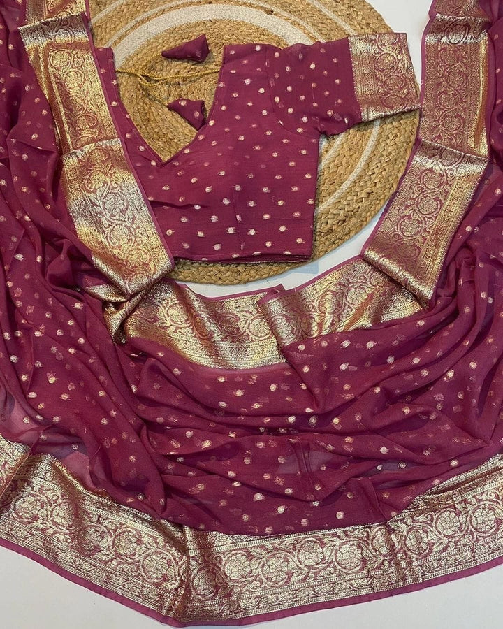 Premium Georgette Banarasi Silk Saree