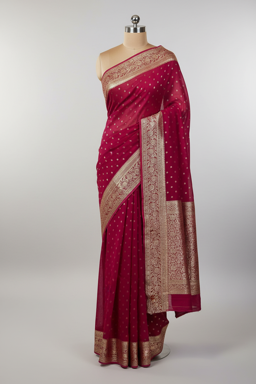 Premium Georgette Banarasi Silk Saree