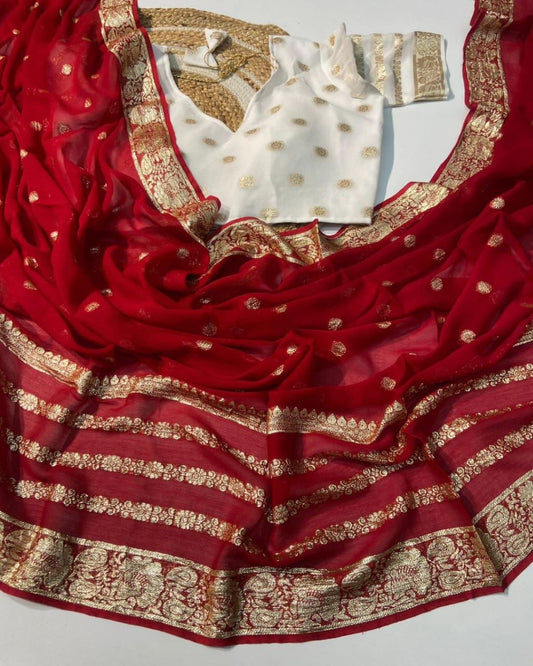 Premium Georgette Banarasi Silk Saree