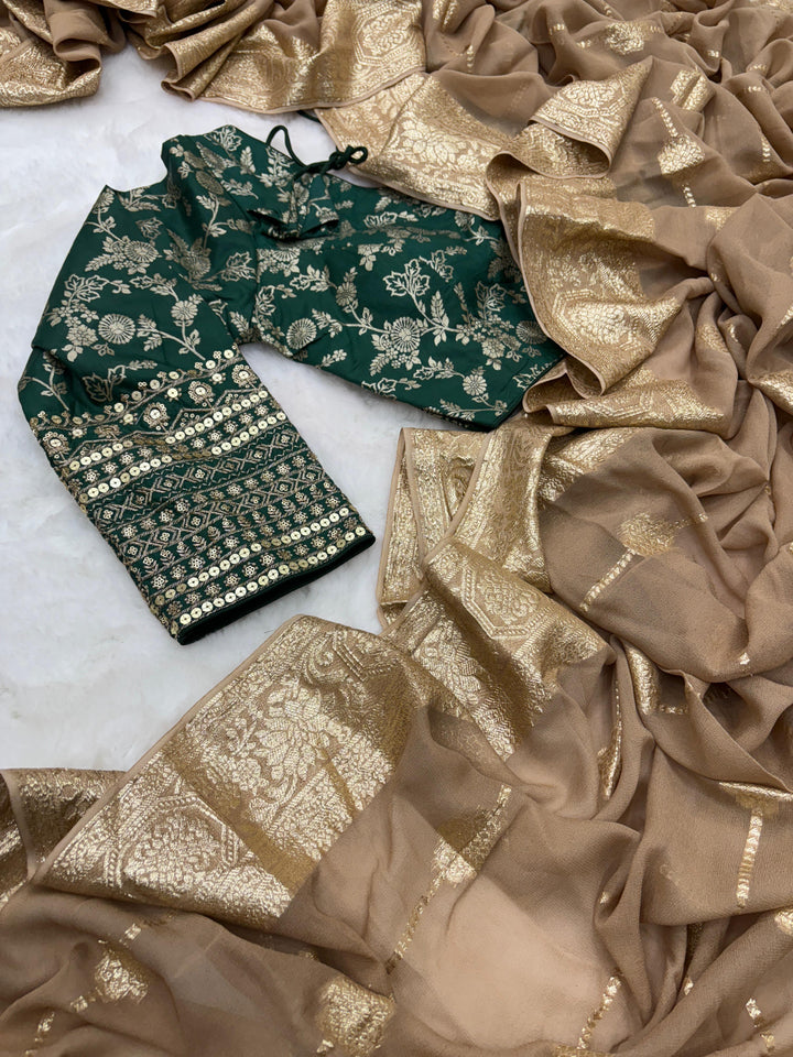 Premium Georgette Banarasi Silk Saree