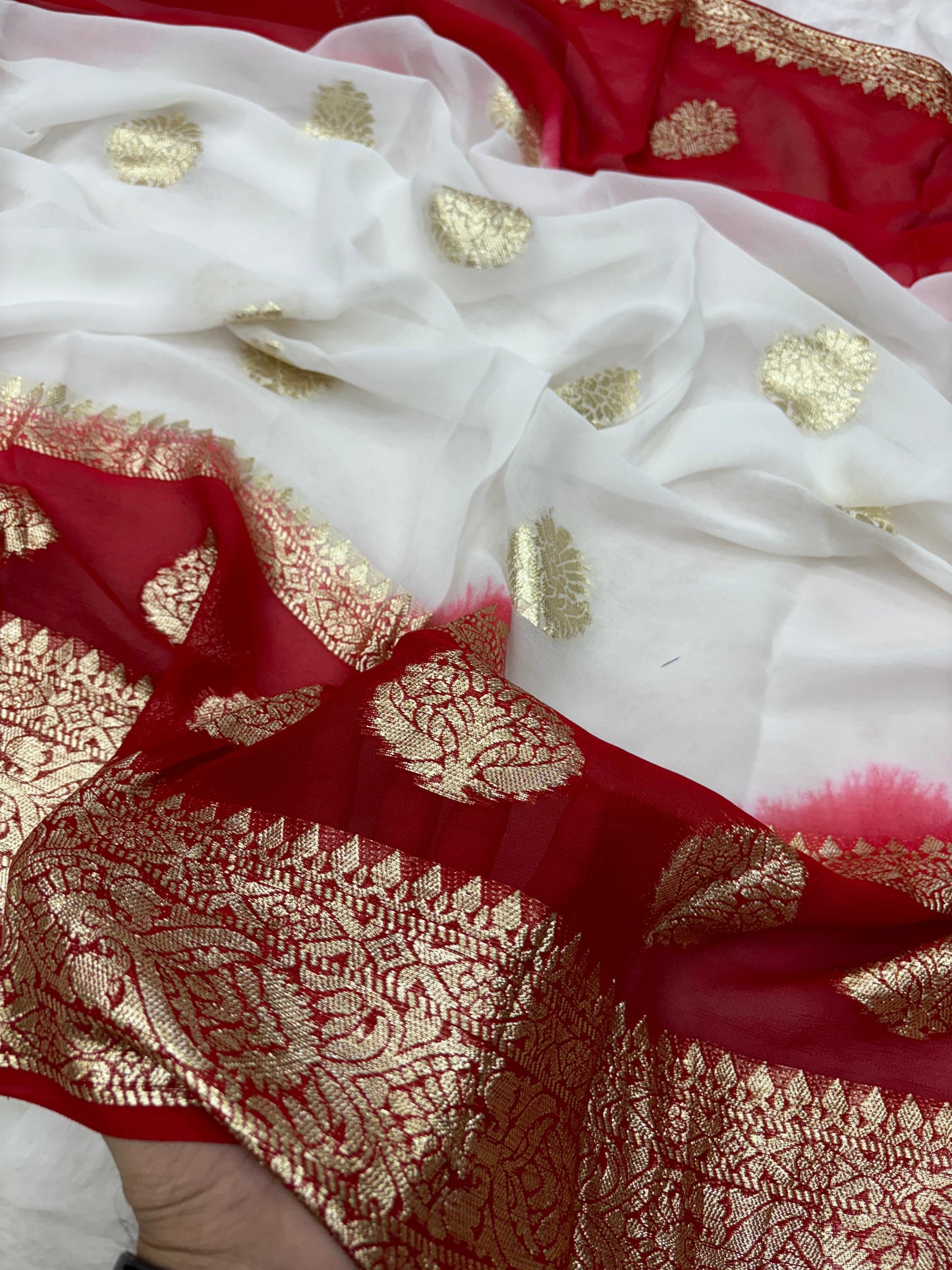 Premium Designer Georgette Silk Saree with Stitched Blouse