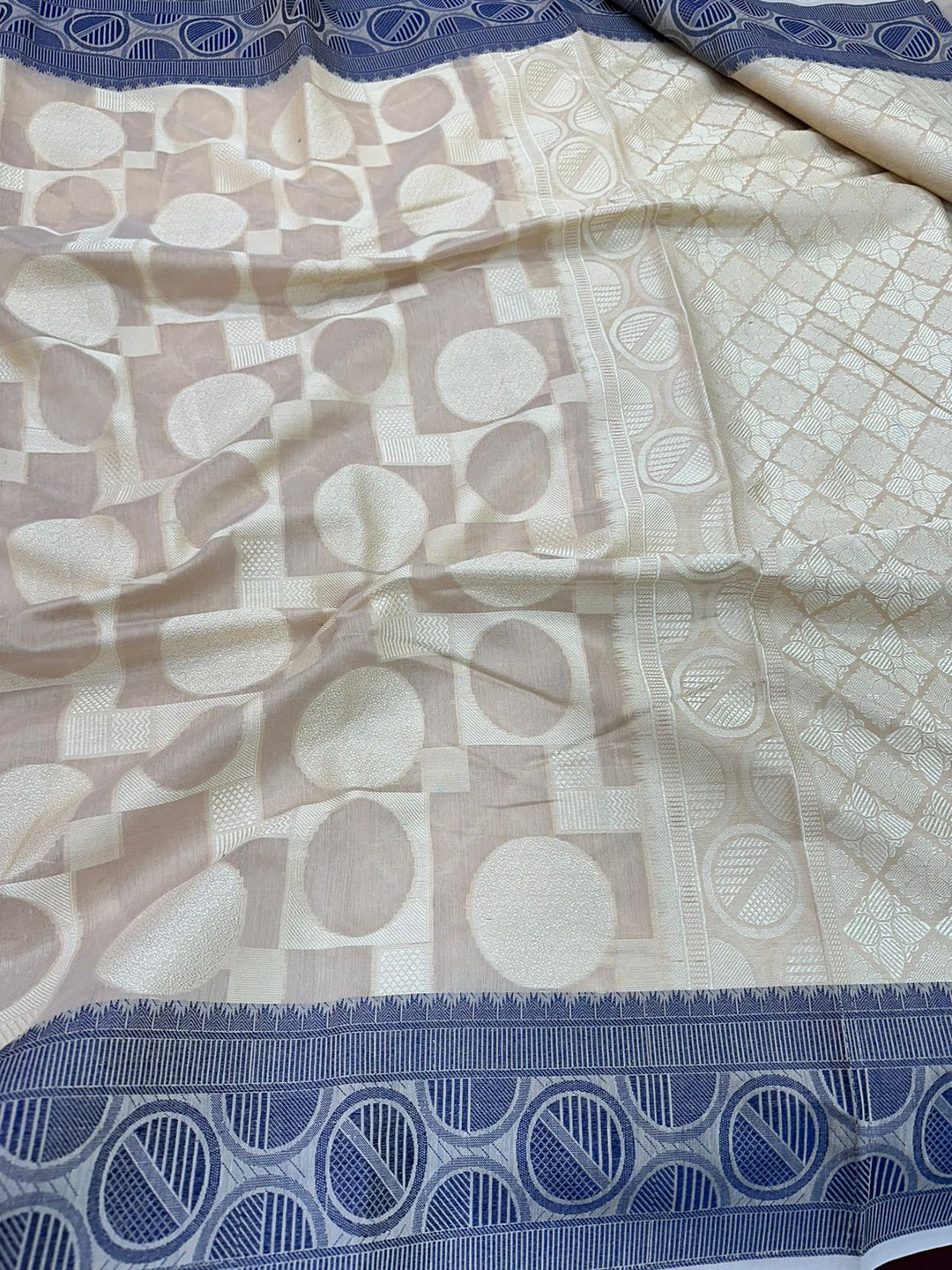 Light Tussar Color Shade Cotton Silk Saree