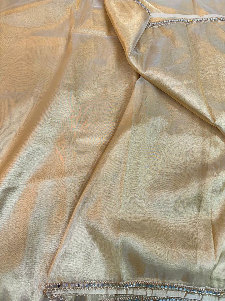 HEERAMANDI INSPIRED GLASS TISSUE SILK SAREE