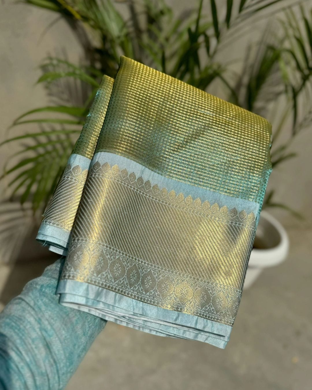 Kanjivaram Silk Inspired Double Wrap Saree