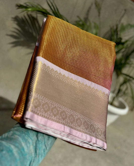 Kanjivaram Silk Inspired Double Wrap Saree