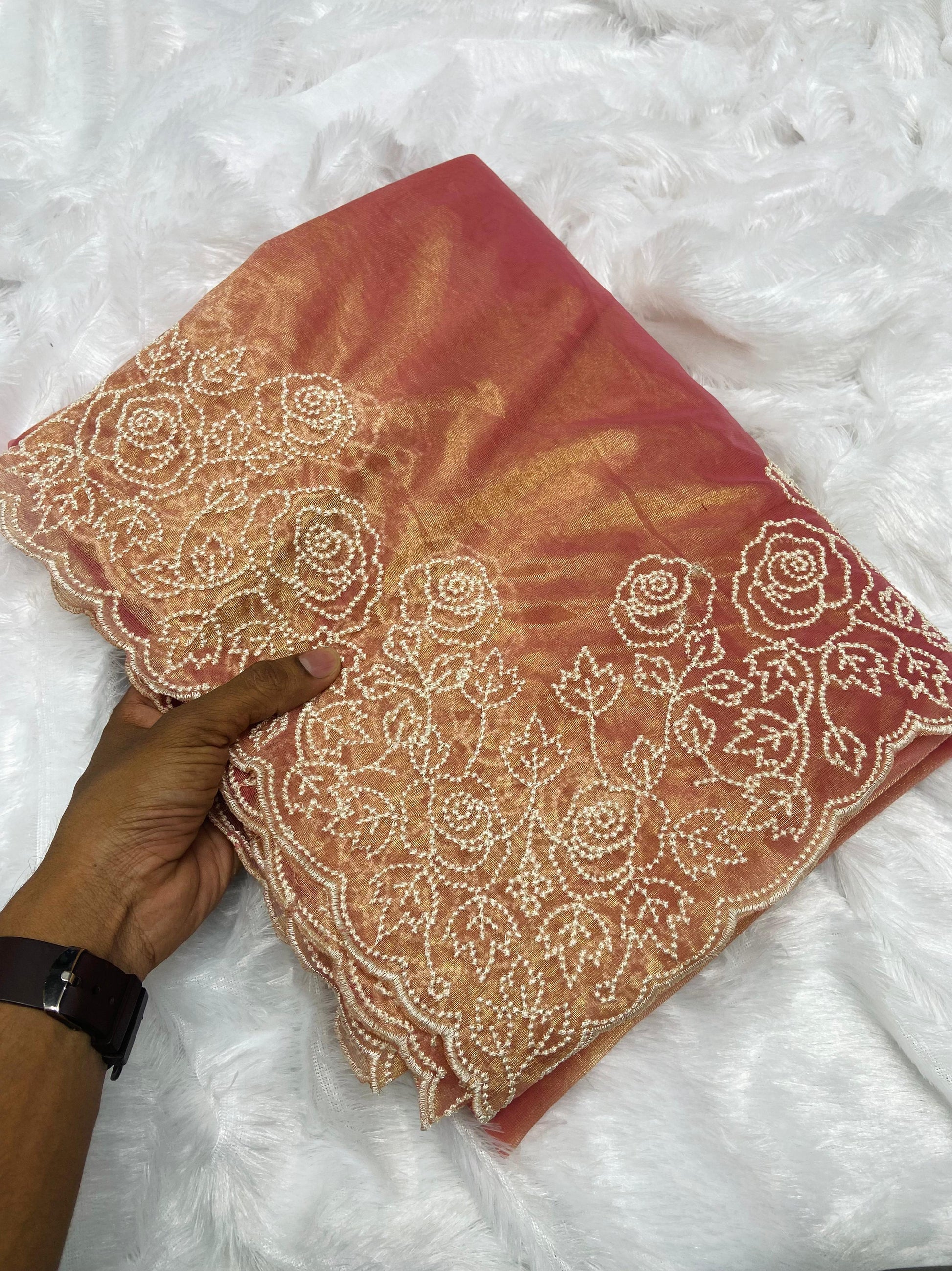 Premium Tissue with Chikankari Work