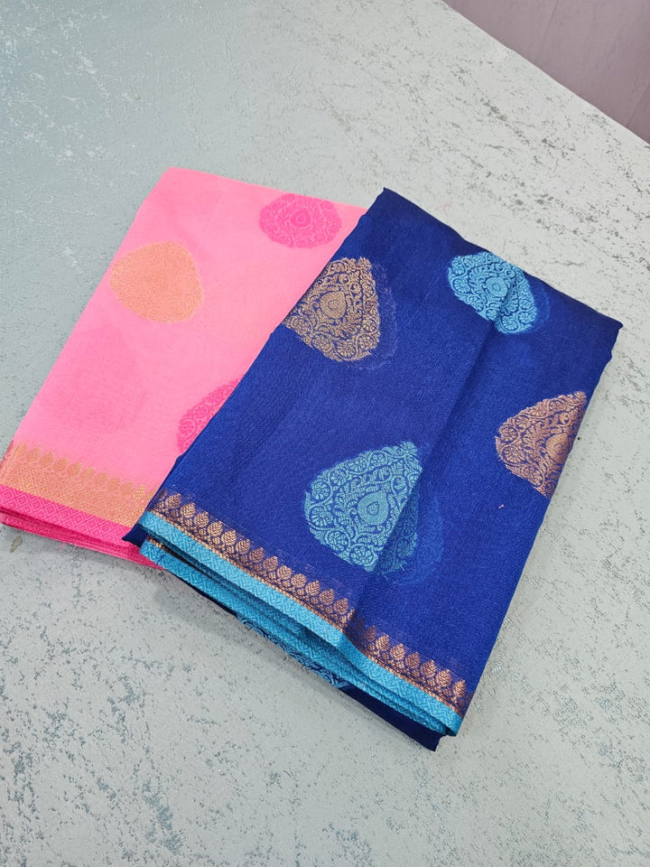 Soft Silk Buta Saree with Tassels