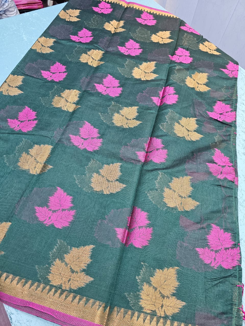 Soft Silk Buta Saree with Tassels