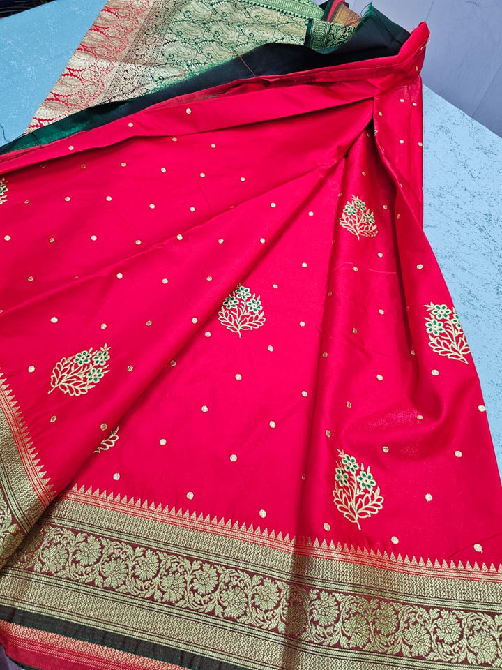 Banarasi silk saree with rich pallu and blouse