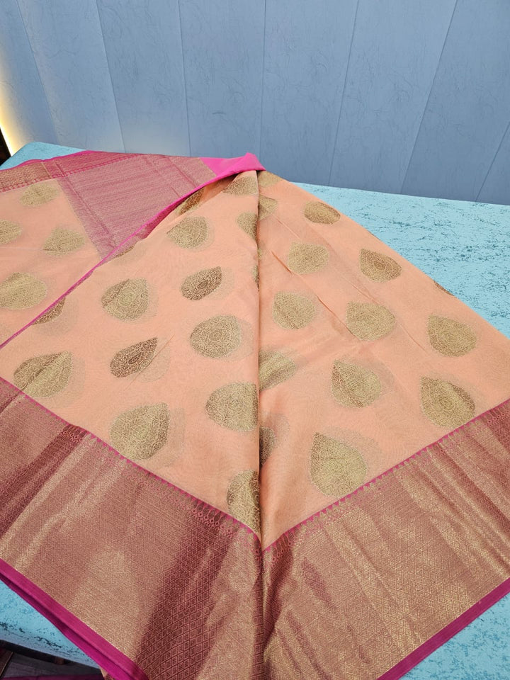 Soft Silk saree with antique paan Buta