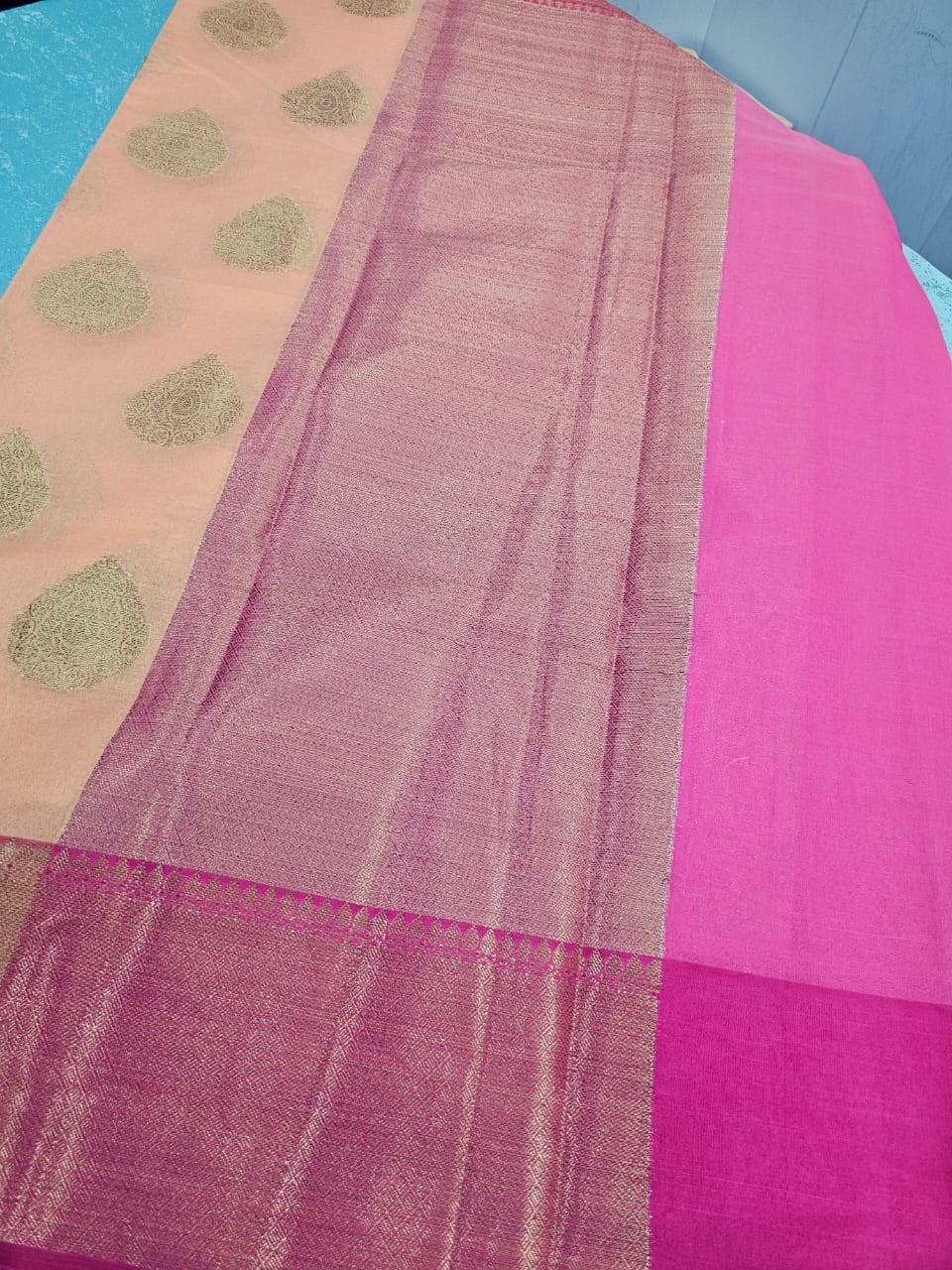 Soft Silk saree with antique paan Buta