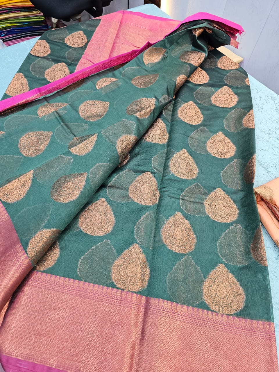 Soft Silk saree with antique paan Buta