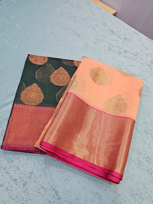 Soft Silk saree with antique paan Buta