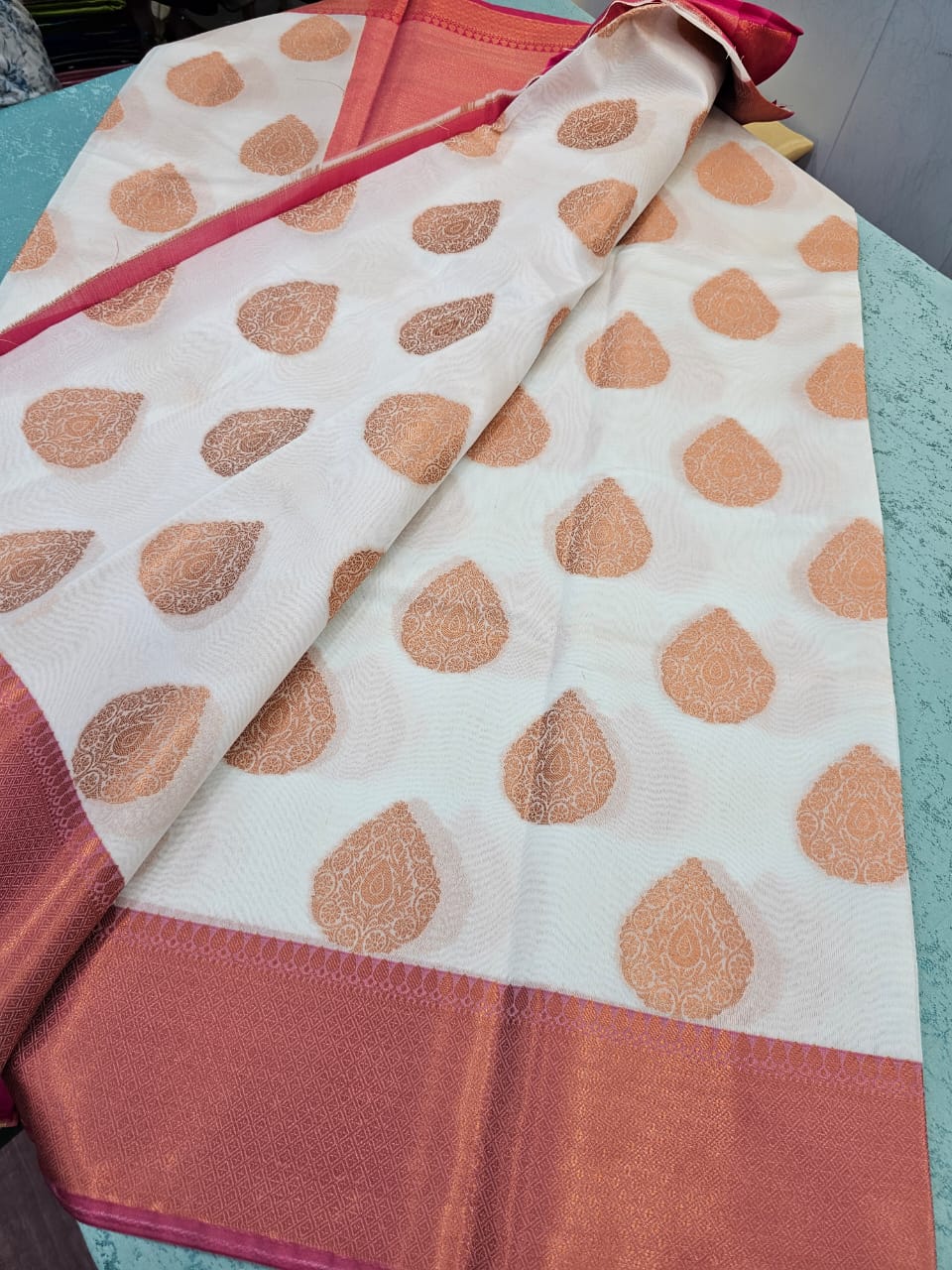 Soft Silk saree with antique paan Buta