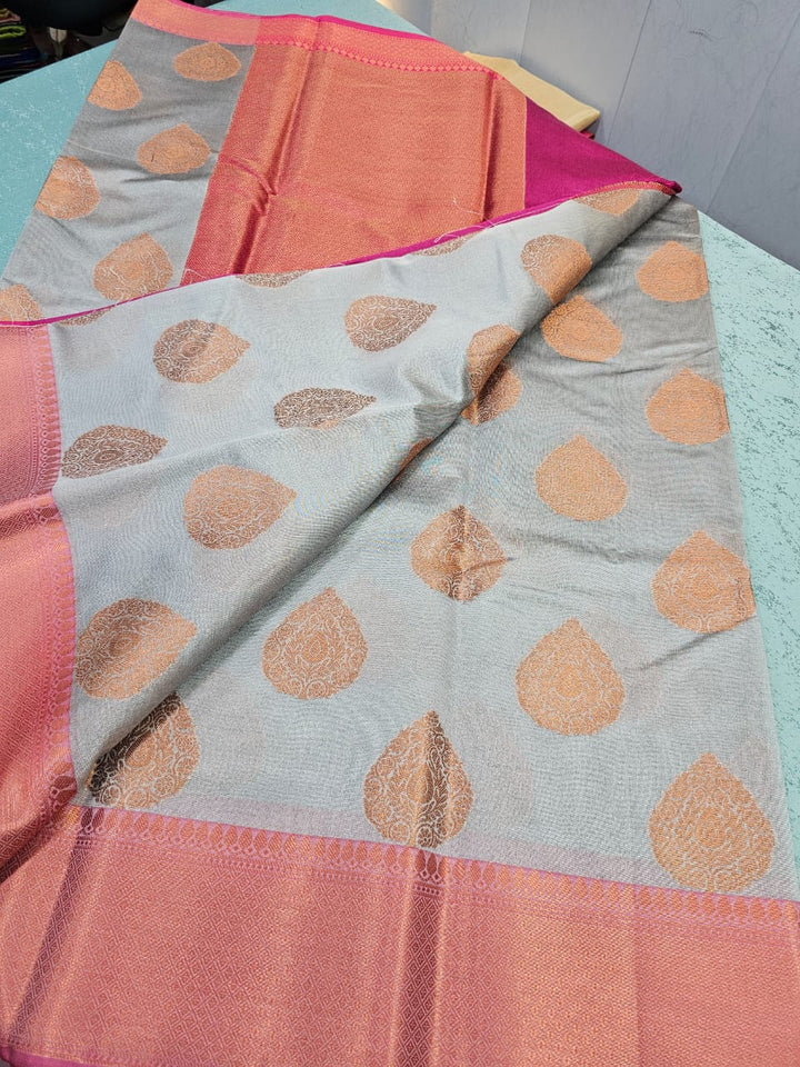 Soft Silk saree with antique paan Buta