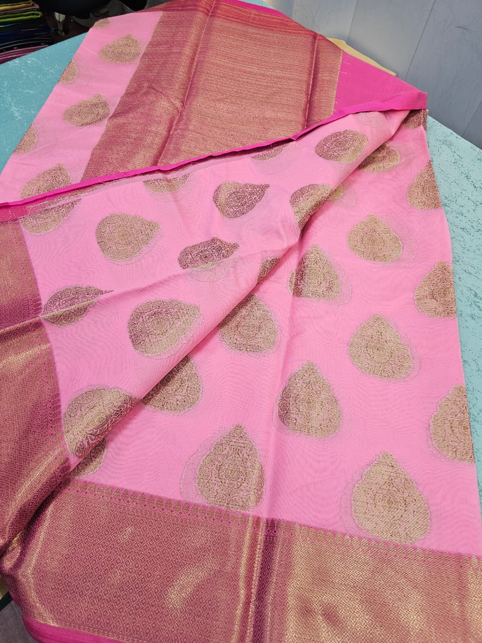 Soft Silk saree with antique paan Buta