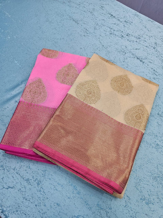 Soft Silk saree with antique paan Buta