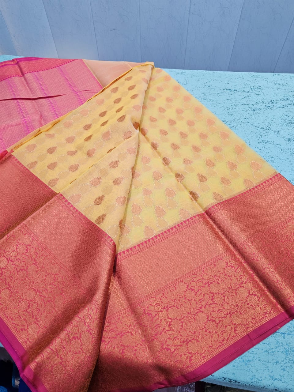 Soft Silk saree with antique paan Buta