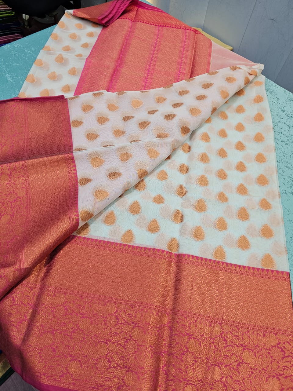 Soft Silk saree with antique paan Buta