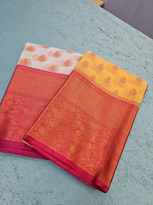 Soft Silk saree with antique paan Buta