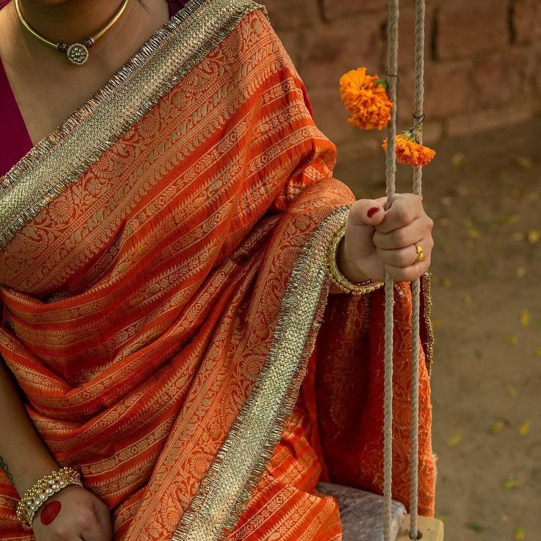 Aarti Ravi mam inspired warm silk purple shade saree]