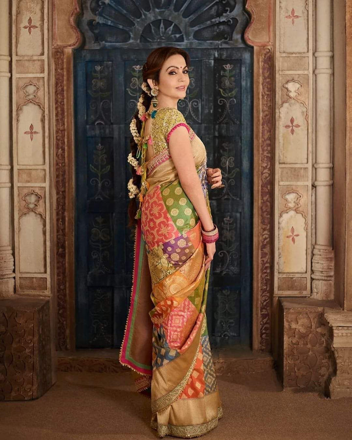 Nita Ambani Maam Inspired Premium Katan Silk Rangkat Saree